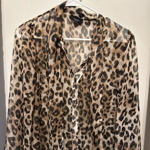 Vici Lace Leopard Print Shirt.